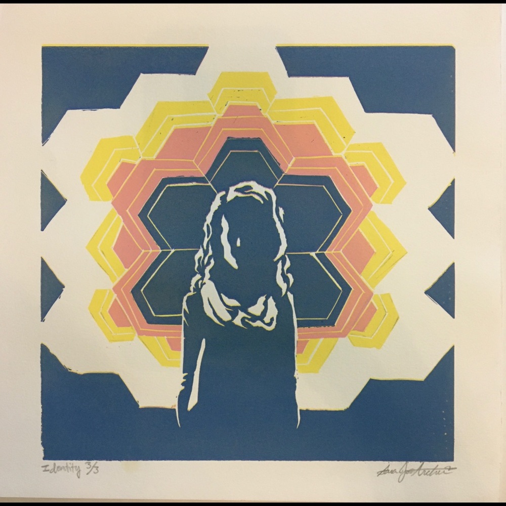 Linoleum print, original artwork
